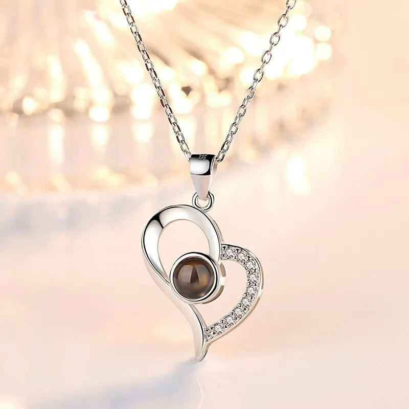 100 Languages "I Love You" Heart Necklace β Gift Set with Rose Box πβ¨ Perfect Romantic Gift